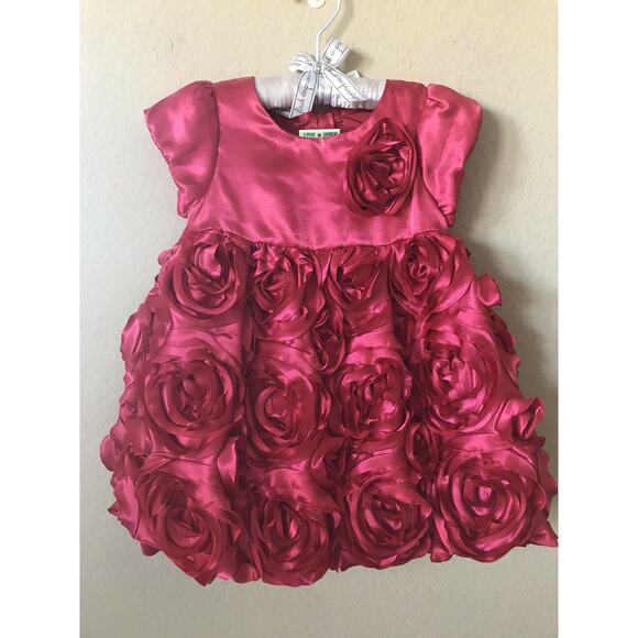 First Impressions Rosette Rose Floral 2 Piece Toddler Girls' Dress Set Size 18M - Picture 2 of 7